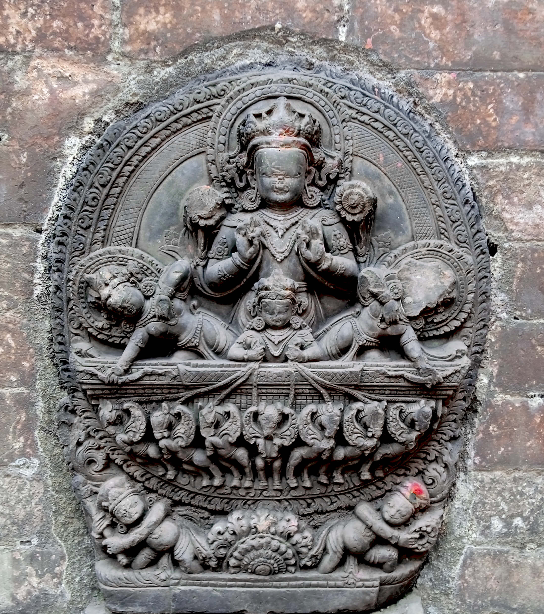 Surya in Chariot, Stone Sculpture